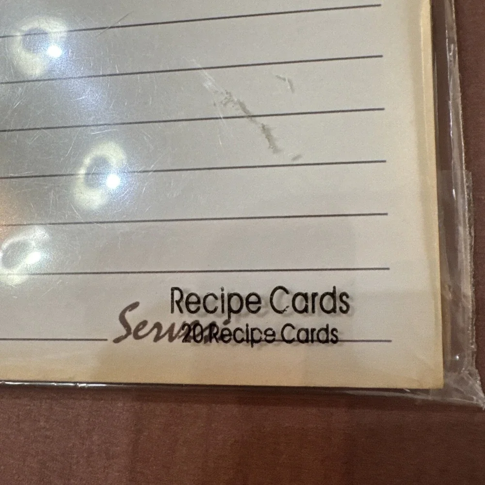 Recipe Cards New Sealed Fall Leaves Thanksgiving‎ Farmhouse Grannycore 4 x 6